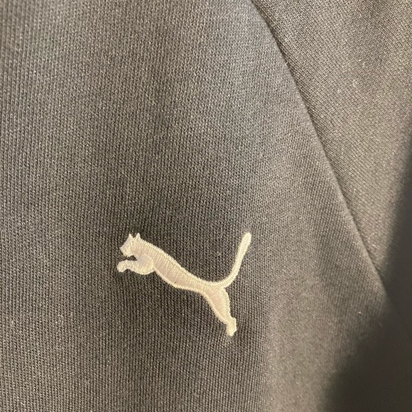 PUMA Sz M Athletic Activewear Jacket Black & White - Picture 2 of 6